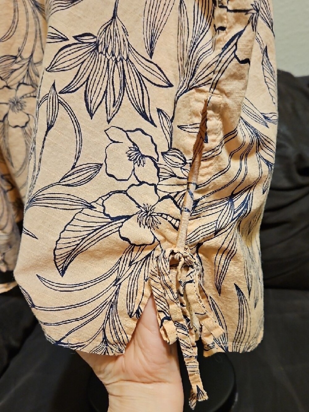 Lane Bryant Peach Floral Sleeveless V-Neck Camisole - Picture 5 of 7